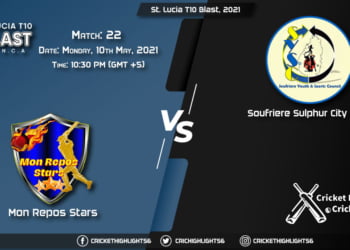 MRS vs SSCS, Live Scorecard, Match 22, May 10, 2021, Live Cricket Score, St. Lucia T10 Blast, 2021