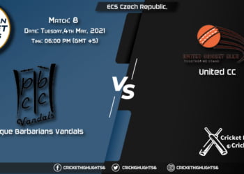 PBV vs UCC, Live Scorecard, Match 8, May 4, 2021, Live Cricket Score, ECS Czech Republic, Prague, 2021