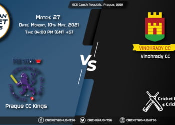 PSK vs VCC, Live Scorecard, Match 27, May 10, 2021, Live Cricket Score, ECS Czech Republic, Prague, 2021