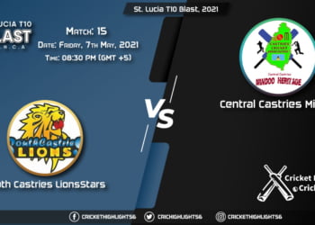 SCL vs CCMH, Live Scorecard, Match 15, May 7, 2021, Live Cricket Score, St. Lucia T10 Blast, 2021