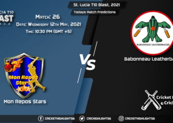 St. Lucia T10 Blast, 2021, Match 26: MRS vs BLS, Playing 11 & Today's Match Predictions
