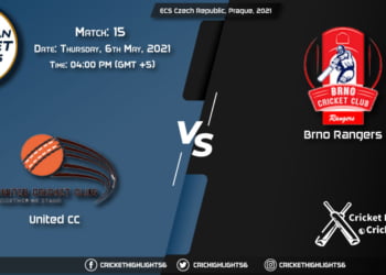 UCC vs BRG, Live Scorecard, Match 15, May 6, 2021, Live Cricket Score, ECS Czech Republic, Prague, 2021