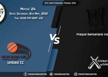UCC vs PBV, Live Scorecard, Match 24, May 8, 2021, Live Cricket Score, ECS Czech Republic, Prague, 2021