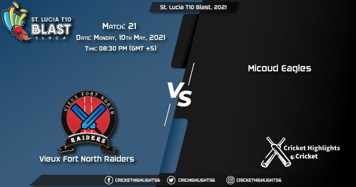 VFNR vs ME, Live Scorecard, Match 21, May 10, 2021, Live Cricket Score, St. Lucia T10 Blast, 2021