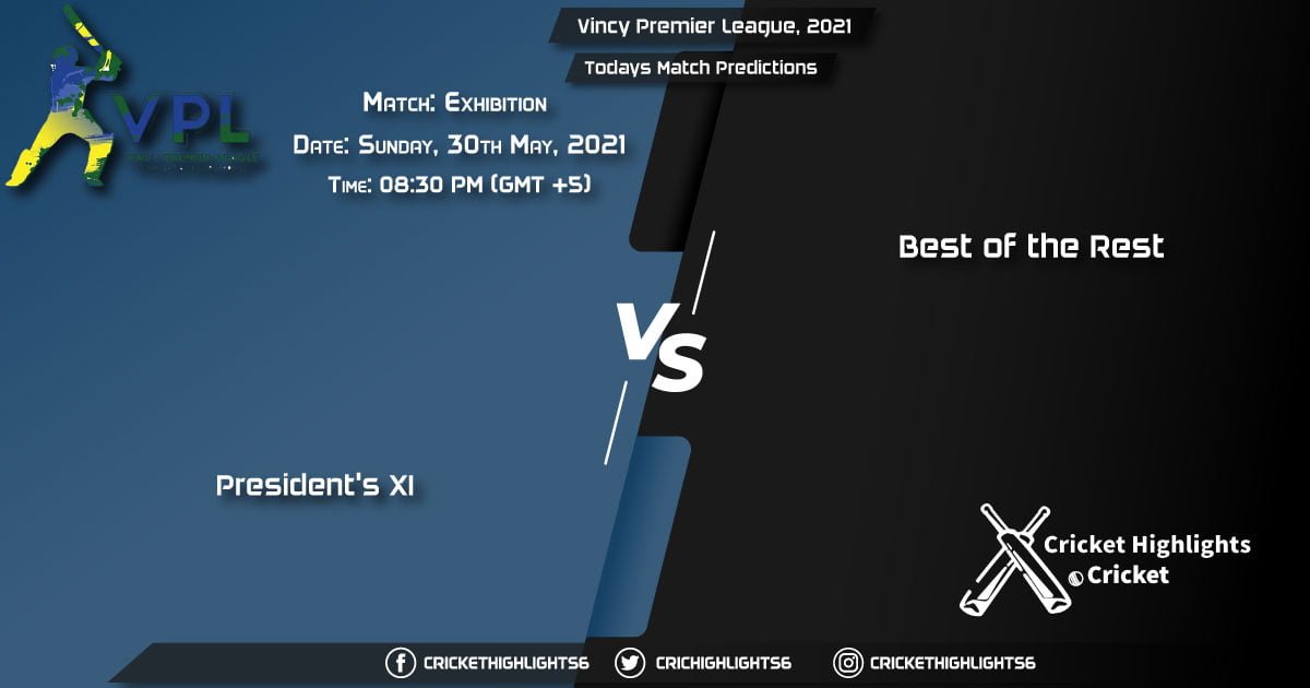 Vincy Premier League, 2021, Exhibition Match PRS vs BTR, Playing 11 & Today's Match Predictions