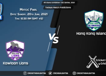 All Stars Exhibition T20 Series, 2021, Final Match KOL vs HKI, Playing 11 & Today's Match Predictions