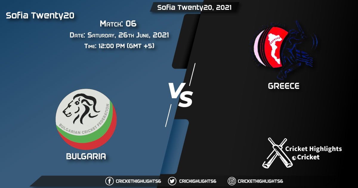 BUL vs GRE, Live Scorecard, Match 6, June 26, 2021, Live Cricket Score, Sofia Twenty20, 2021