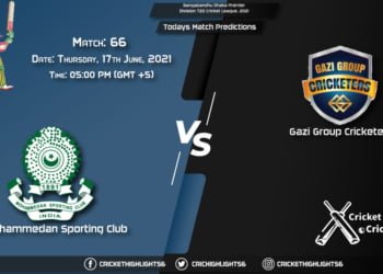 BangabandhDhaka Premier Division T20 Cricket League, 2021, Match 66 MSC vs GGC, Playing 11 & Today's Match Predictions