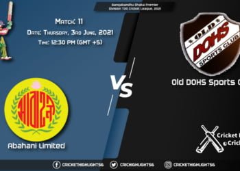 Bangabandhu Dhaka Premier Division T20 Cricket League, 2021 Live Match 11, AL vs DOHS LIVE Streaming for free, When, Where, How to Watch