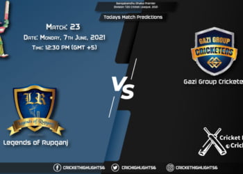 Bangabandhu Dhaka Premier Division T20 Cricket League, 2021, Match 23 LOR vs GGC, Playing 11 & Today's Match Predictions