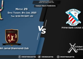 Bangabandhu Dhaka Premier Division T20 Cricket League, 2021, Match 29 SJDC vs PBCC, Playing 11 & Today's Match Predictions