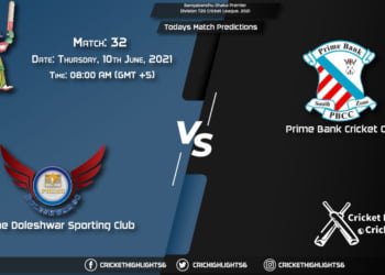 Bangabandhu Dhaka Premier Division T20 Cricket League, 2021, Match 32 PDSC vs PBCC, Playing 11 & Today's Match Predictions