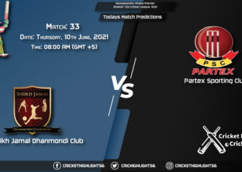 Bangabandhu Dhaka Premier Division T20 Cricket League, 2021, Match 33 SJDC vs PAR, Playing 11 & Today's Match Predictions