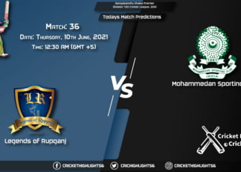 Bangabandhu Dhaka Premier Division T20 Cricket League, 2021, Match 36 LOR vs MSC, Playing 11 & Today's Match Predictions