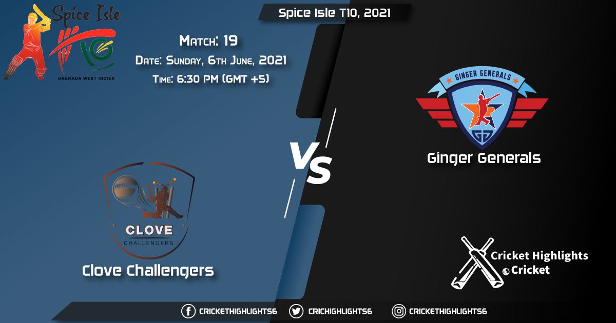 CC vs GG, Live Scorecard, Match 19, June 6, 2021, Live Cricket Score, Spice Isle T10, 2021