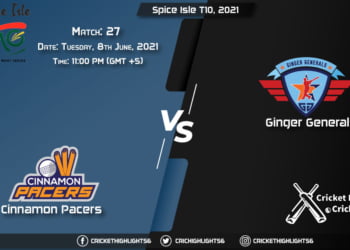 CP vs GG, Live Scorecard, Match 27, June 8, 2021, Live Cricket Score, Spice Isle T10, 2021