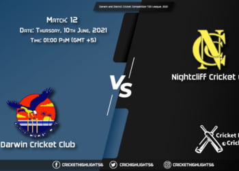 DDC vs NCC, Live Scorecard, Match 12, June 10, 2021, Live Cricket Score, Darwin and District Cricket Competition T20 League, 2021