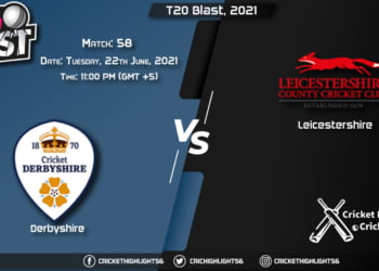 DER vs LEI, Live Scorecard, Match 58, June 22, 2021, Live Cricket Score, T20 Blast, 2021