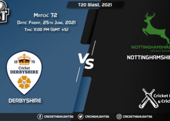 DER vs NOT, Live Scorecard, Match 72, June 25, 2021, Live Cricket Score, T20 Blast, 2021