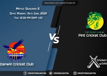 Darwin and District Cricket Competition T20 League, 2021, 2021 Live Qualifier 2 Match, DDC vs PT LIVE Streaming for free, When, Where, How to Watch