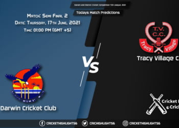 Darwin and District Cricket Competition T20 League, 2021, Semi Final 2 DDC vs TRV, Playing 11 & Today's Match Predictions
