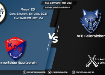 ECS Germany, Kiel, 2021, Match 23 KSV vs VFB, Playing 11 & Today's Match Predictions