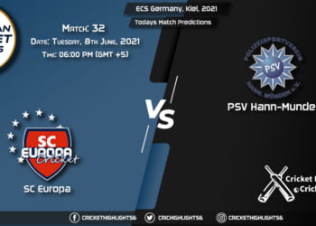 ECS Germany, Kiel, 2021, Match 32 SCE vs PSV, Playing 11 & Today's Match Predictions