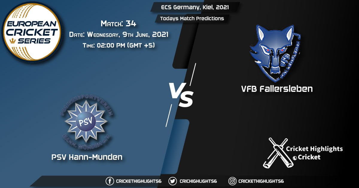ECS Germany, Kiel, 2021, Match 34 PSV vs VFB, Playing 11 & Today's Match Predictions