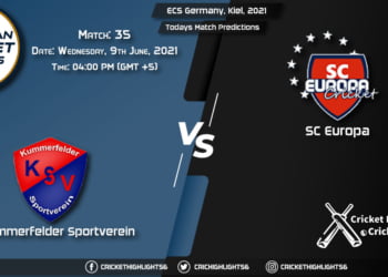 ECS Germany, Kiel, 2021, Match 35 KSV vs SCE, Playing 11 & Today's Match Predictions