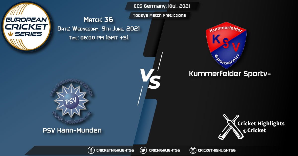 ECS Germany, Kiel, 2021, Match 36 PSV vs KSV, Playing 11 & Today's Match Predictions