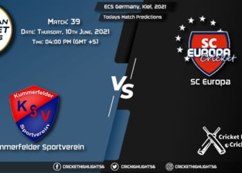 ECS Germany, Kiel, 2021, Match 39 KSV vs SCE, Playing 11 & Today's Match Predictions