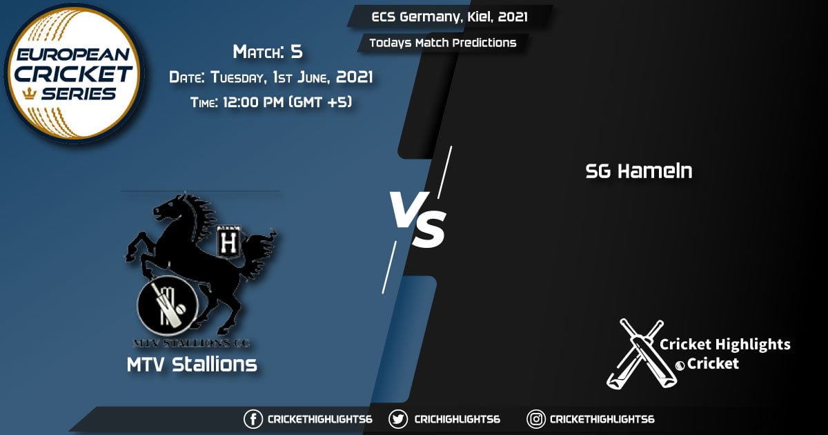 ECS Germany, Kiel, 2021, Match 5 MTV vs SGH, Playing 11 & Today's Match Predictions