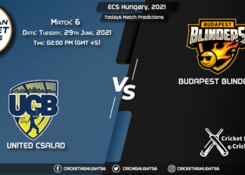 ECS Hungary, 2021, Match 6 UCB vs BUB, Playing 11 & Today's Match Predictions