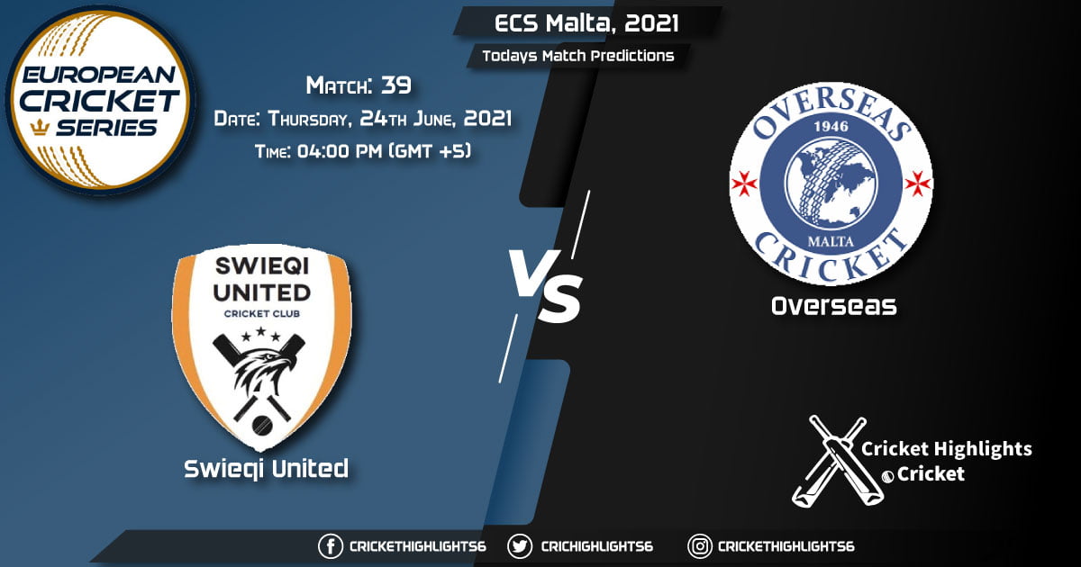 ECS Malta, 2021, Match 39 SWU vs OVR, Playing 11 & Today's Match Predictions