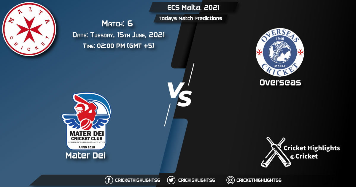 ECS Malta, 2021, Match 6 MTD vs OVR, Playing 11 & Today's Match Predictions