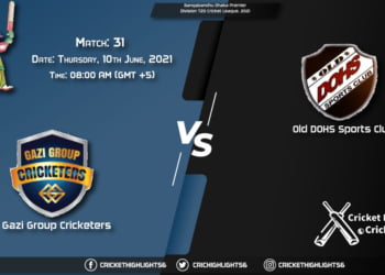 GGC vs DOHS, Live Scorecard, Match 31, June 10, 2021, Live Cricket Score, Bangabandhu Dhaka Premier Division T20 Cricket League, 2021