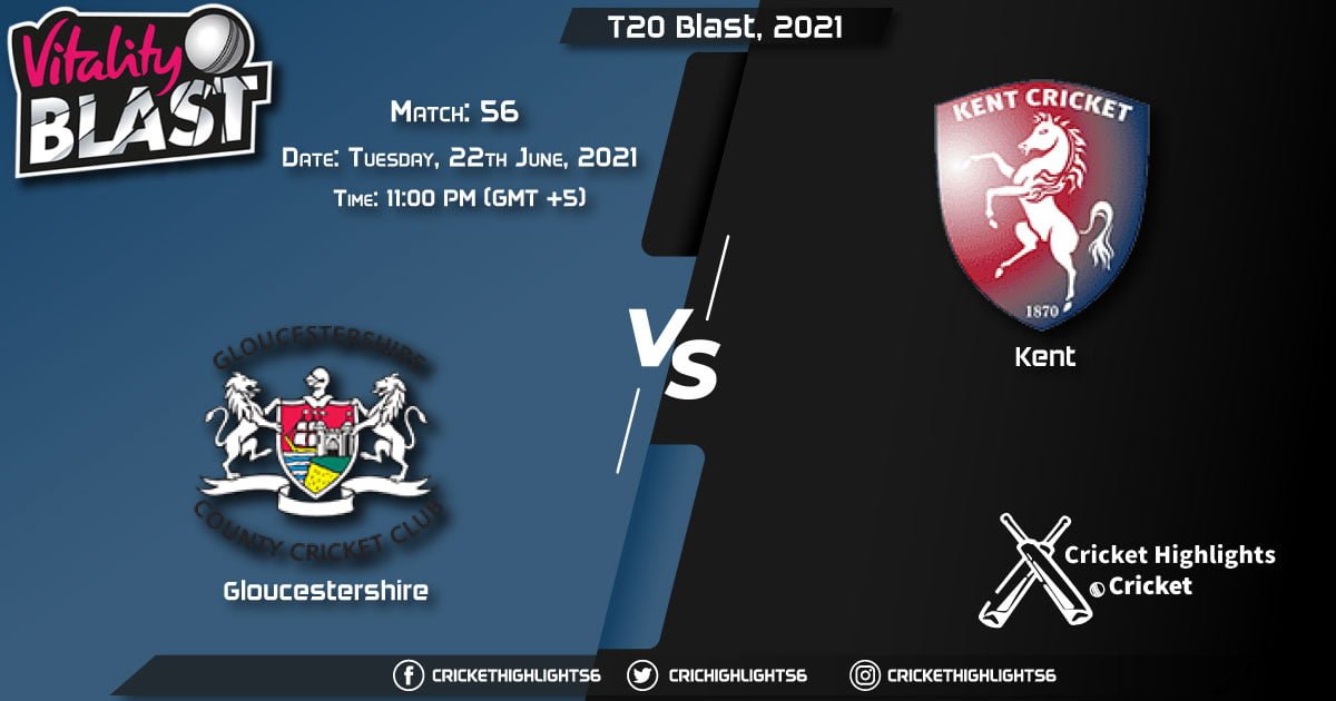 GLO vs KET, Live Scorecard, Match 56, June 22, 2021, Live Cricket Score, T20 Blast, 2021