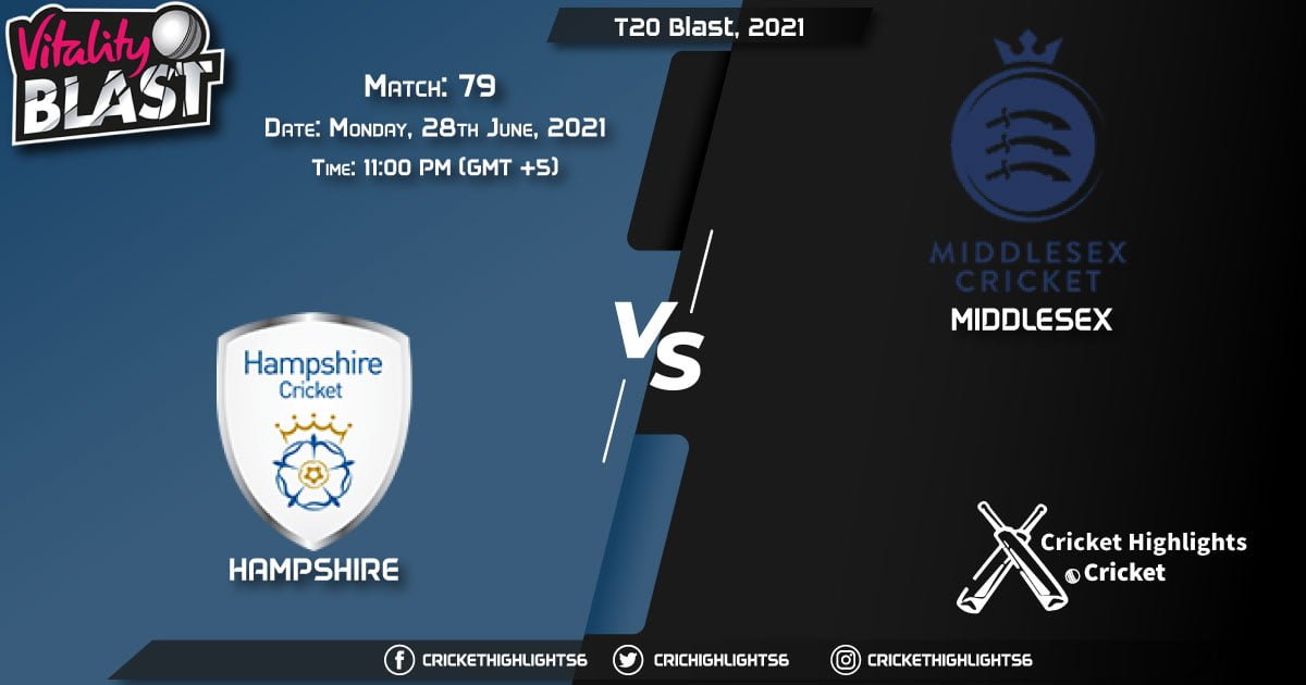 HAM vs MID, Live Scorecard, Match 79, June 28, 2021, Live Cricket Score, T20 Blast, 2021