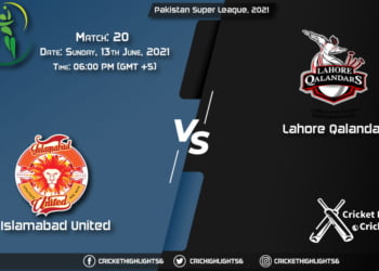 ISL vs LAH, Live Scorecard, Match 20, June 13, 2021, Live Cricket Score, Pakistan Super League, 2021
