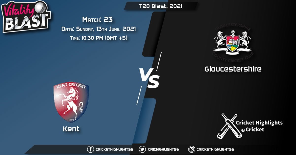 KET vs GLO, Live Scorecard, Match 23, June 13, 2021, Live Cricket Score, T20 Blast, 2021