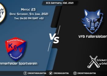 KSV vs VFB, Live Scorecard, Match 23, June 5, 2021, Live Cricket Score, ECS Germany, Kiel, 2021