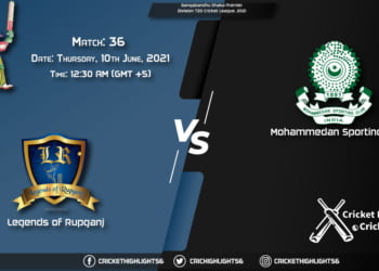 LOR vs MSC, Live Scorecard, Match 36, June 10, 2021, Live Cricket Score, Bangabandhu Dhaka Premier Division T20 Cricket League, 2021