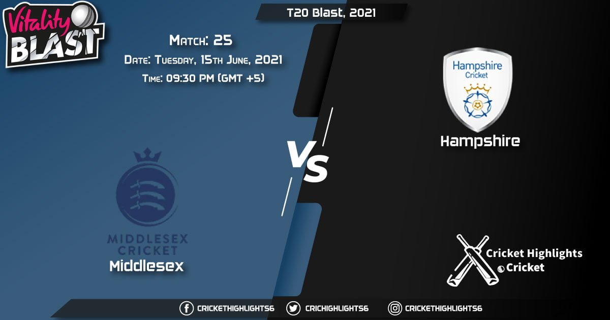 MID vs HAM, Live Scorecard, Match 25, June 15, 2021, Live Cricket Score, T20 Blast, 2021