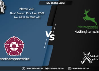 NOR vs NOT, Live Scorecard, Match 22, June 13, 2021, Live Cricket Score, T20 Blast, 2021