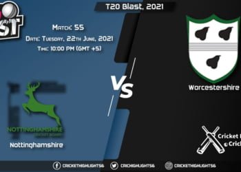 NOT vs WOR, Live Scorecard, Match 55, June 22, 2021, Live Cricket Score, T20 Blast, 2021
