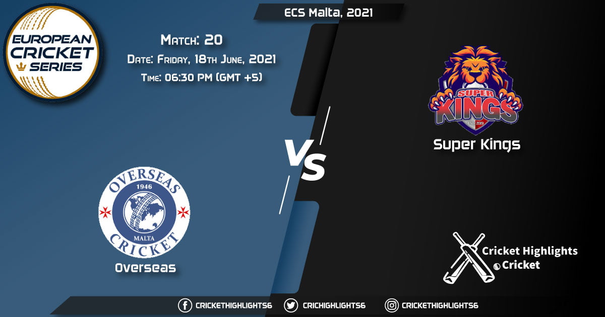 OVR vs SKI, Live Scorecard, Match 20, June 18, 2021, Live Cricket Score, ECS Malta, 2021