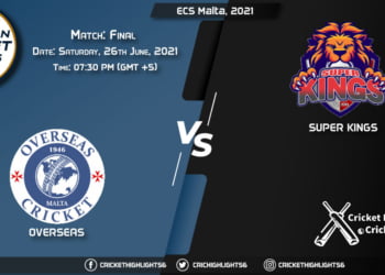 OVR vs SKI, Live Scorecard, Match Final, June 26, 2021, Live Cricket Score, ECS Malta, 2021