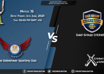 PDSC vs GGC, Live Scorecard, Match 15th, June 4, 2021, Live Cricket Score, Bangabandhu Dhaka Premier Division T20 Cricket League, 2021