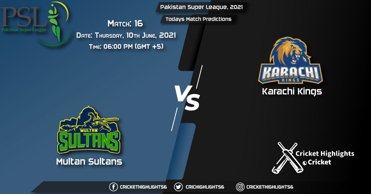 Pakistan Super League, 2021, Match 16 MUL vs KAR, Playing 11 & Today's Match Predictions