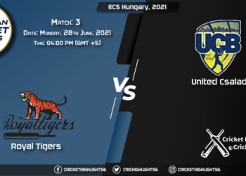 ROT vs UCB, Live Scorecard, Match 3, June 28, 2021, Live Cricket Score, ECS Hungary, 2021